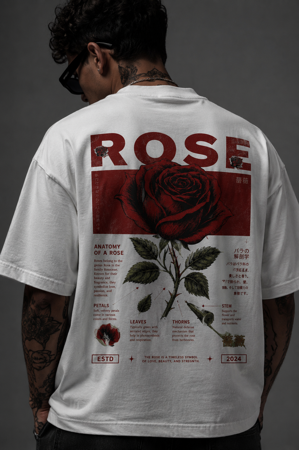 THE ANATOMY OF A ROSE // HEAVYWEIGHT OVERSIZED TEE